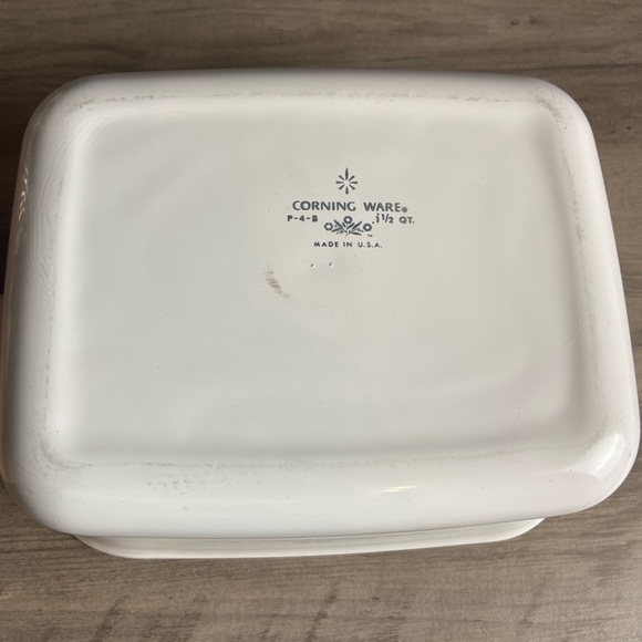 Vtg Corning Ware Blue Cornflower 1.5 Quart Casserole Baking Dish P-4-B No Lid - Picture 6 of 11
